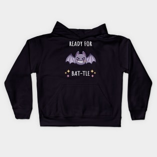 Halloween Motivational Bat - Dark Mode Kids Hoodie